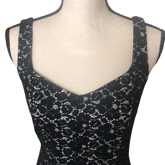 Vintage INC Black Lace Sheath Dress Sz 4 Party, Cocktail Party, Date Night - Picture 2 of 11